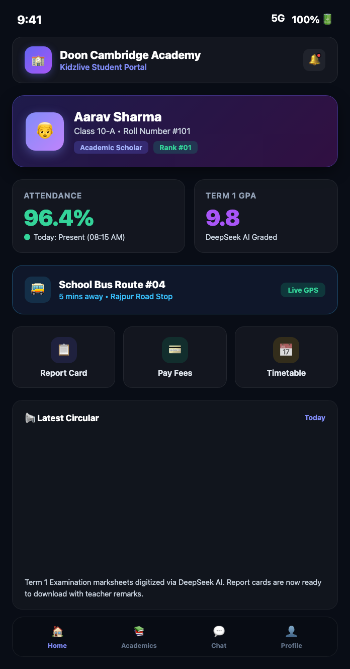KidzLive Student & Parent Mobile App